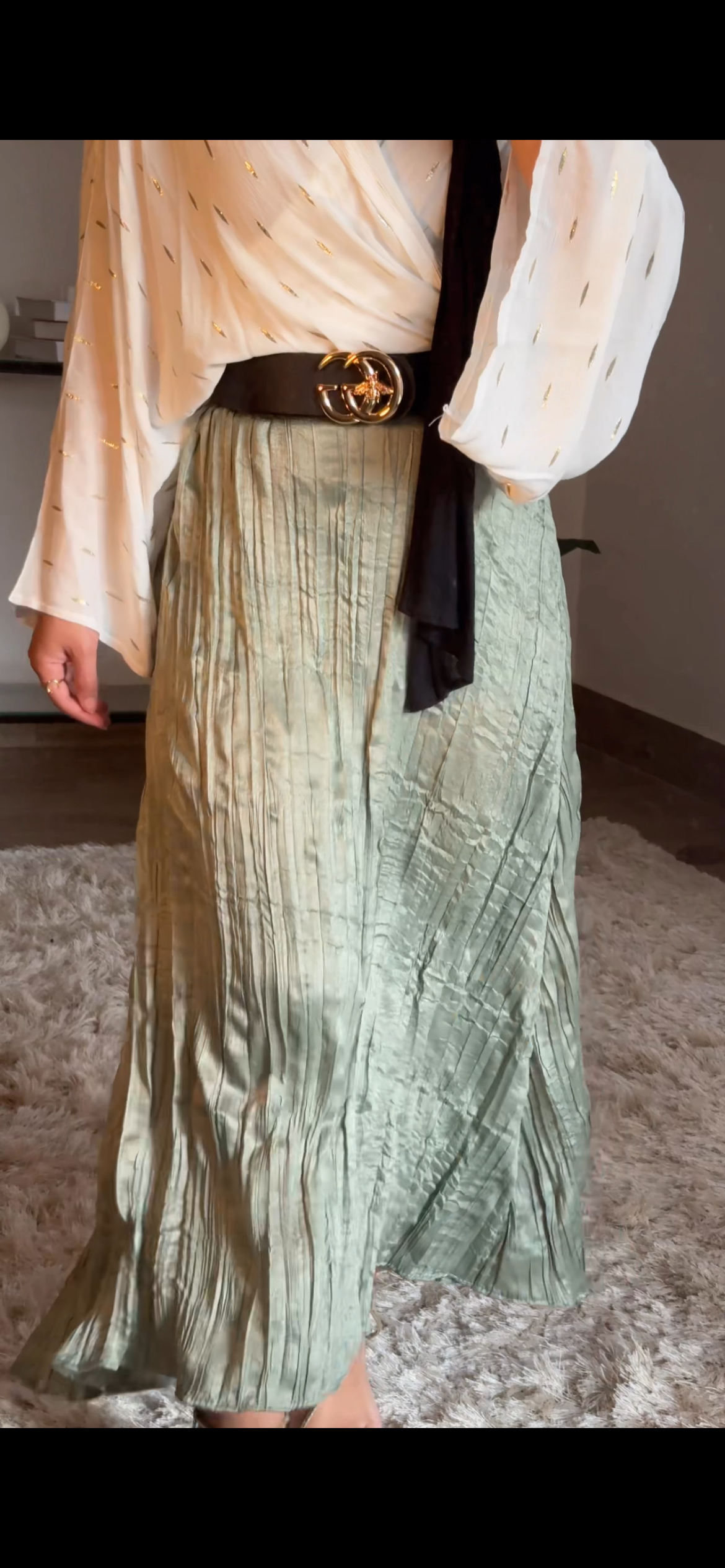 Crinkle skirt - Mint