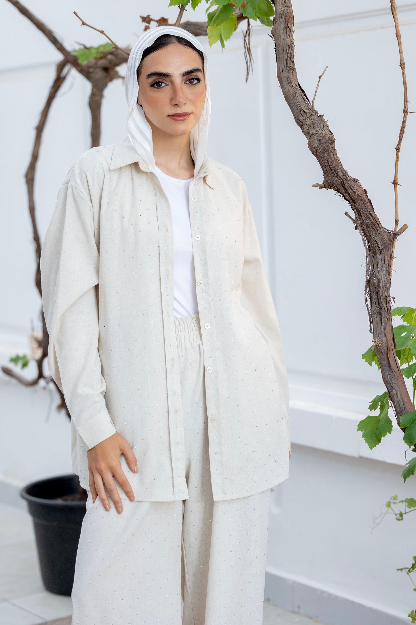 Bling linen set - Beige