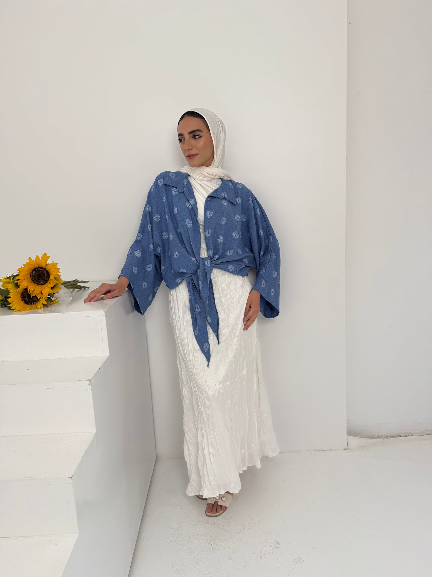 Crinkle Skirt - White