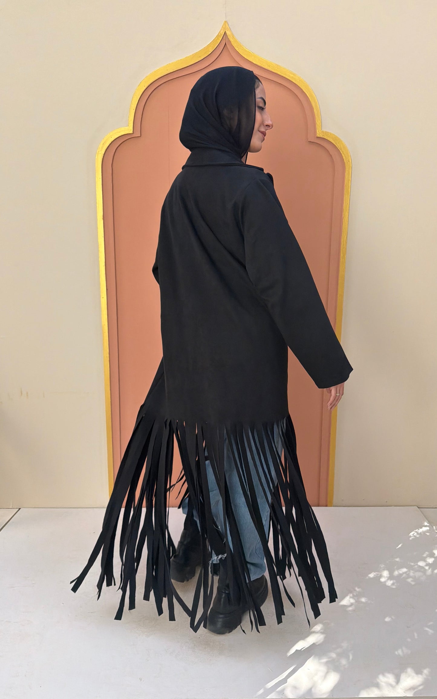 The Fringes Statement Coat - Black