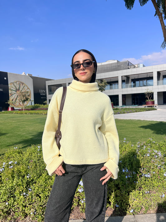 Cozy Knit Pullover - Butter Yellow