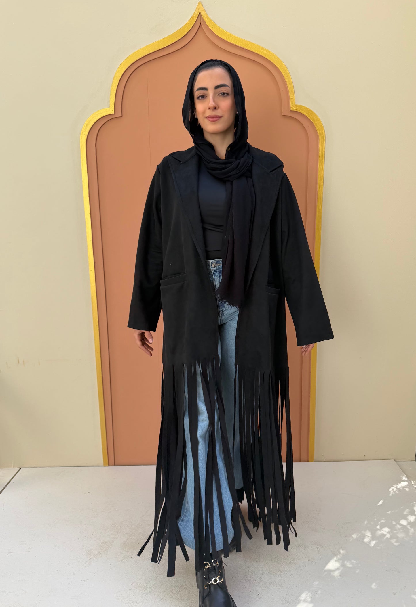 The Fringes Statement Coat - Black