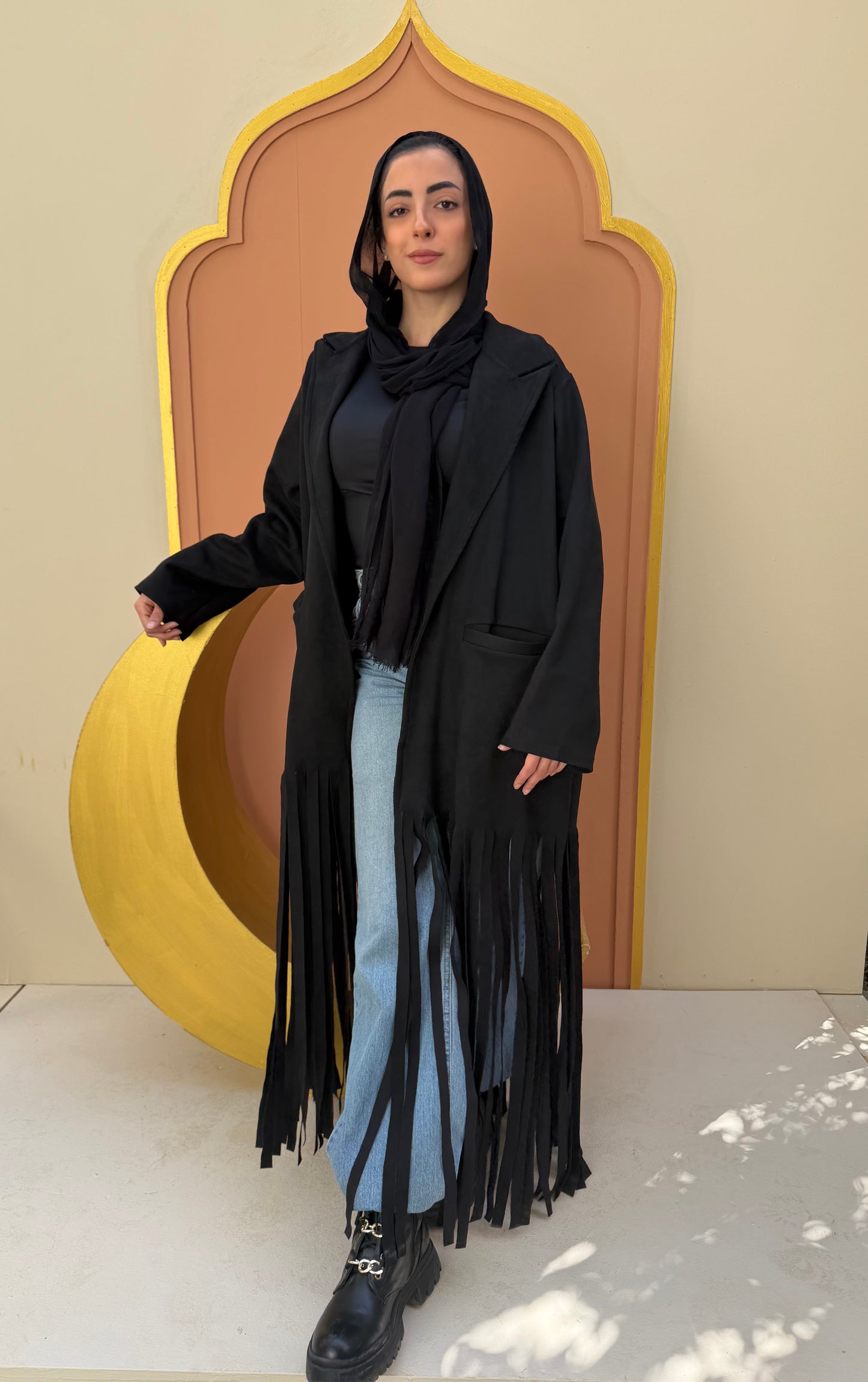 The Fringes Statement Coat - Black