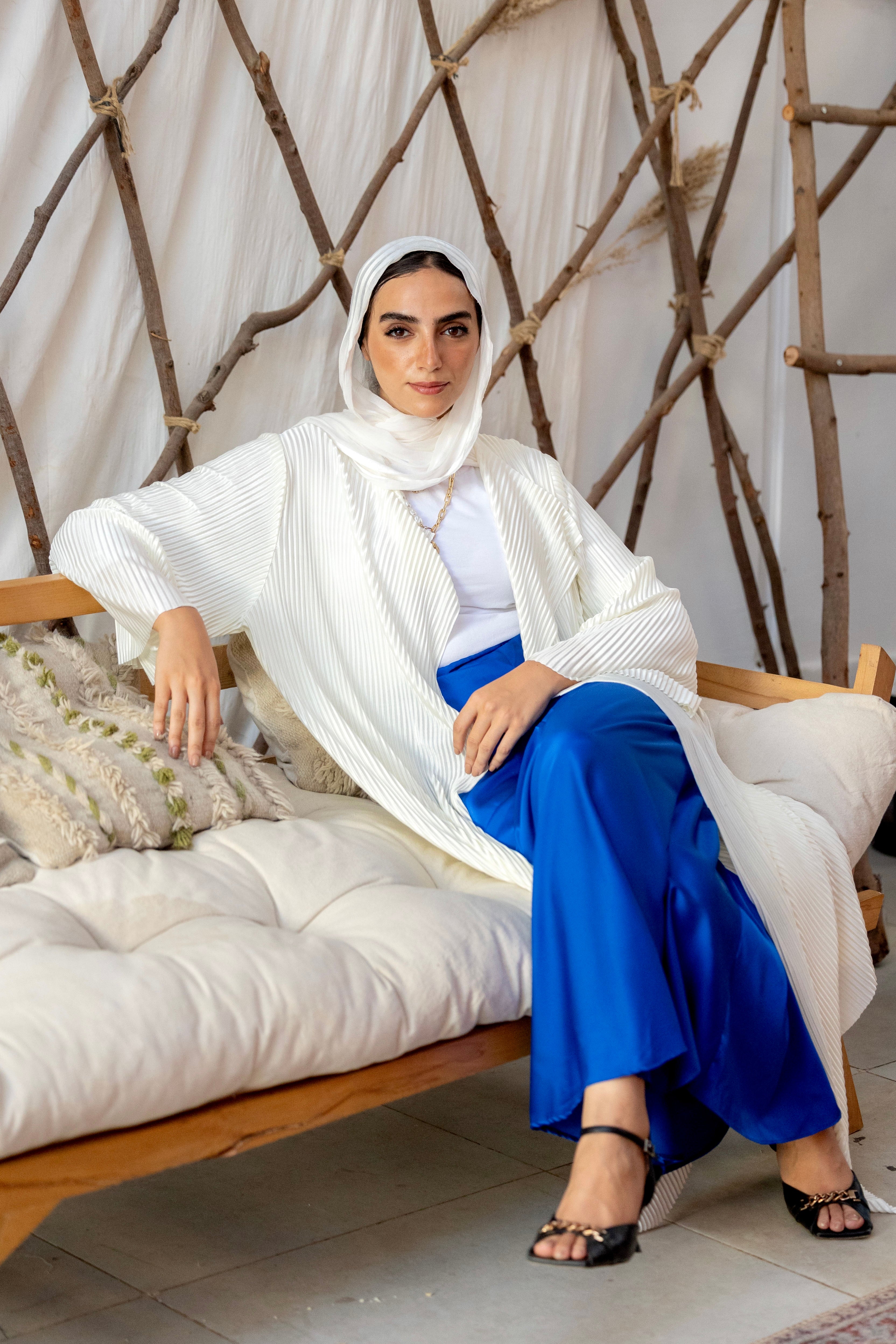 Satin Skirt - Blue – Zash Designs