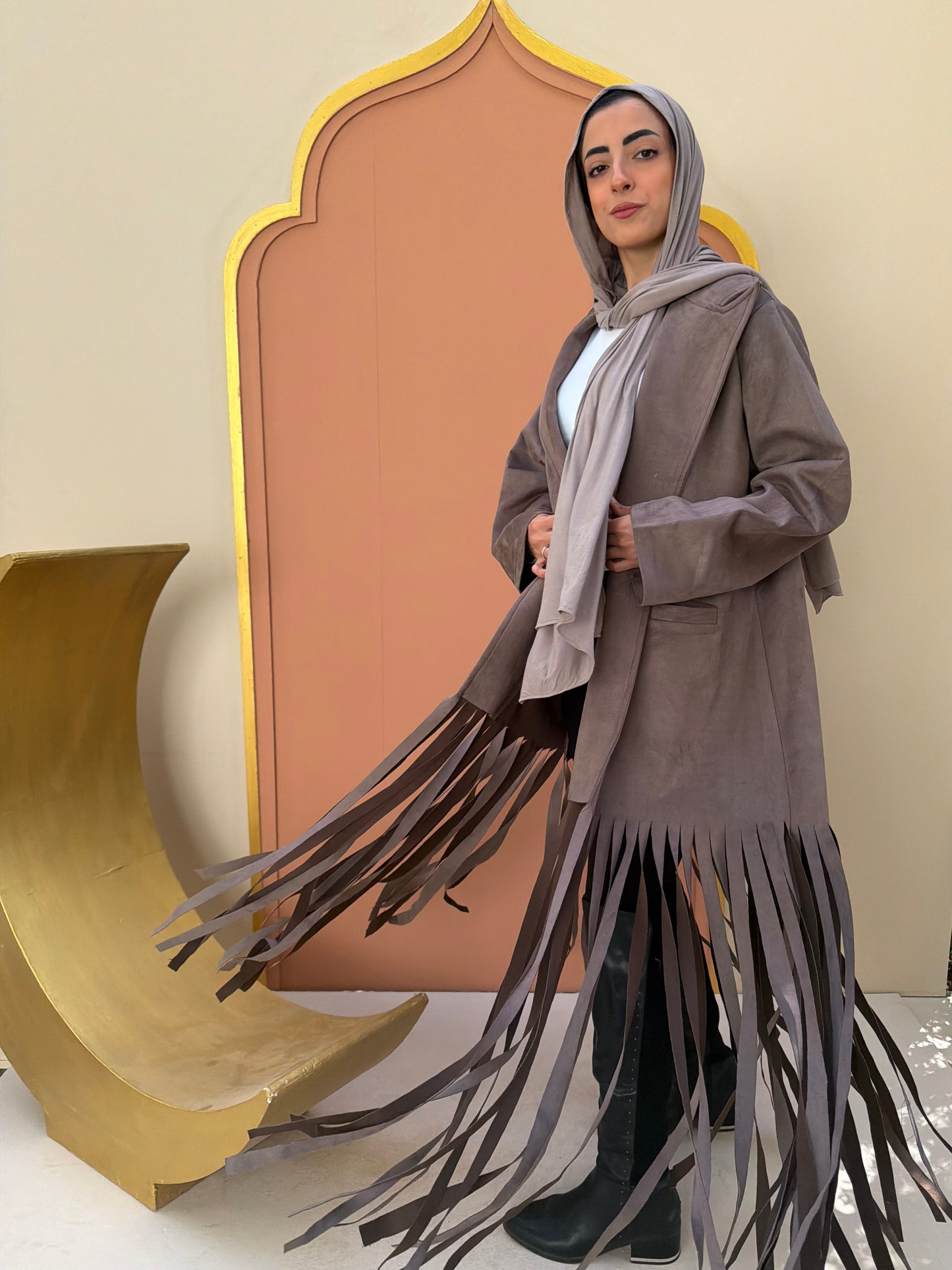 The Fringes Statement Coat - Brown